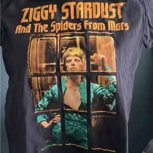 Ziggy Stardust and the Spiders From Mars XS black t-shirt